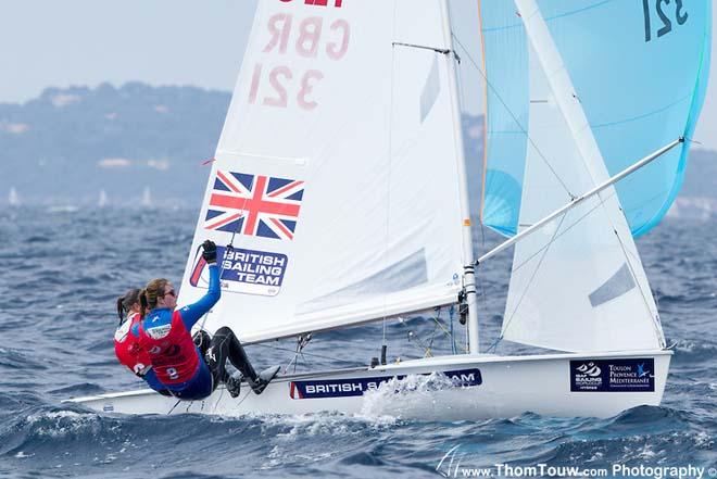 Sophie Weguelin and Eilidh McIntyre (GBR), 470 Women - 2014 ISAF Sailing World Cup Hyeres © Thom Touw http://www.thomtouw.com
